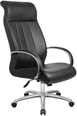 Productafbeelding van Bureau stoel, zwart, chefstoel, fauteuil, kunstleer, gestoffeerd, draaibaar