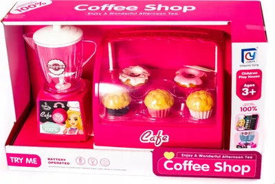 Produktbild von Spielzeug Café & Konditorei mit Süßigkeiten-Theke - Kaufladen Zubehör Set für Kinderküche