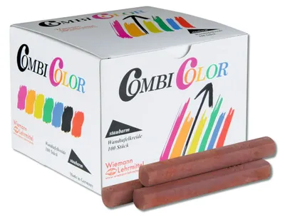 Produktbild von CombiColor Tafelkreide konvex 100 Stück mehrfarbig staubfrei