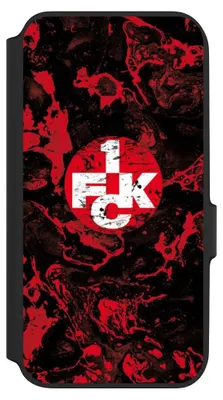 Produktbild von NIVOCASE Klapphülle für Samsung Galaxy A54 5G  Handyhülle aus Kunst Leder NIVOflip schwarz 1. FC Kaiserslautern 1. FCK Logo