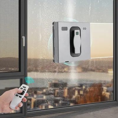 Image de Robot nettoyeur de vitres – Automatique – Puissance d'aspiration de 2500 Pa – Double système de pulvérisation – Contrôle via application – Nettoyeur de vitres