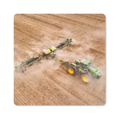 Produktbild von MuchoWow® Mauspad Mousepad Traktor - Feld - Bauernhof - Landwirt - Grün 20x20 cm - Mousepads - Maus Mat - Pad - Mausunterlage - Desk Mat - Bureauartikeln