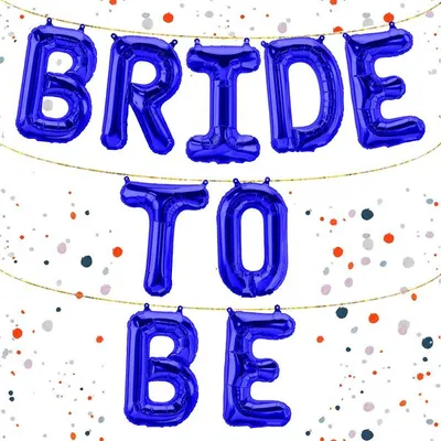 Produktbild von Folienballon Schriftzug Bride to be, Blau, ca. 40 cm für Luftbefüllung