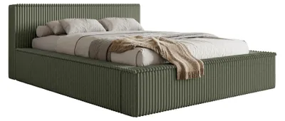 Produktbild von Selsey AFFOLIO - Polsterbett mit Breitcord-Bezug und Stauraum, Khaki, 180x200 cm