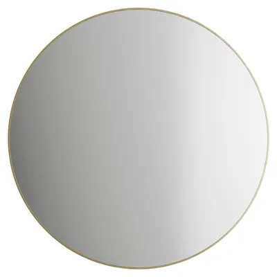 Immagine prodotto di Specchio Talos Picasso oro Ø 80 cm - con cornice in alluminio di alta qualità per un ambiente elegante - Perfetto specchio da bagno rotondo che unisce eleganza e funzionalità