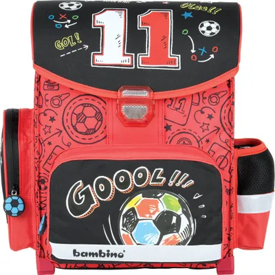 Produktbild von BAMBINO Schulranzen Schulrucksack Schultasche FUßBALL leicht bunt Kinder Jungen