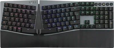 Zdjęcie produktu dla Perixx PERIBOARD-835 BR DE, bezprzewodowa klawiatura mechaniczna ergo z podświetleniem RGB
