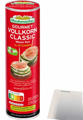 Produktbild von Mestemacher Gourmet Vollkorn Classic (250g Rolle) + usy Block