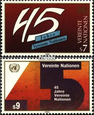 Produktbild von Briefmarken UNO - Wien 1990 Mi 104-105 (kompl.Ausg.) postfrisch 45 Jahre UNO