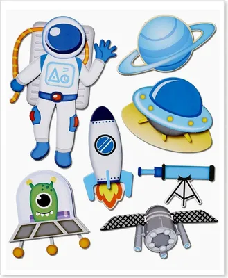 Produktbild von HobbyFun 3D Stickers XXL Space travel, Mehrfarbig