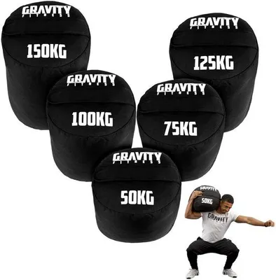 Produktbild von Zandzak 50 kg – Robust – Krafttraining – 1000D Nylon – Dreifach genäht – Robuster Reißverschluss – Gewichtssack