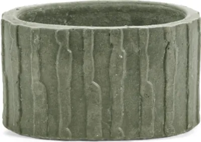 Produktbild von Serax Blumentopf Oval Gerippt Grün-Dunkelgrün L 30 cm B 20 cm H 17 cm