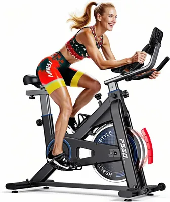 Produktbild von Heimtrainer - Ergometer 300 W - 4-Fach Verstellbar - RPM-Anzeige - Bluetooth - Tablet-Halterung - 150 kg Belastbarkeit - Schwarz