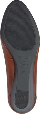 Produktbild von Tamaris Damen Pumps Leder Keilabsatz TOUCHit Fußbett 1-22320-42, Größe:38 EU, Farbe:Braun