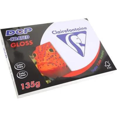 Produktbild von Clairefontaine Laserdruckerpapier DCP Coated Gloss DIN A4 weiß 135 g/qm 250 Blatt