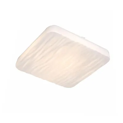 Image de Plafonnier à LED carré et ondulé avec télécommande - température de couleur réglable 3000K/4000K/6000K, intensité variable.
