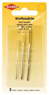 Produktbild von KLEIBER Wollnadel-Set 3-teilig mit Goldöhr