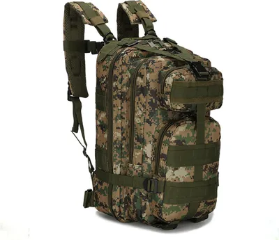 Immagine prodotto di Zaino militare, zaino unisex per attività all'aperto, viaggi ed escursioni; zaino militare tattico da trekking, zaino mimetico, modello CM