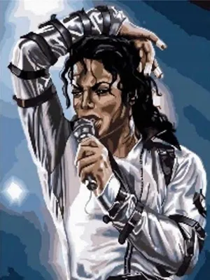 Produktbild von Diamantmosaik, Michael Jackson, Bühnenauftritt, 30x40 cm, kreative Diamanten