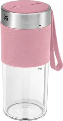 Produktbild von WMF Küchenminis Mix on Go 300 ml, Mini Mixer Go, USB Smoothie Maker, aufladbarer Personal Blender, tragbarer für Smoothies, Shakes, pink