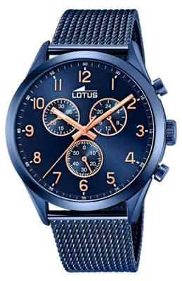 Produktbild von Lotus Herren Uhr Minimalist Sport Edelstahl Armbanduhr blau UL18638/1
