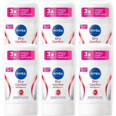 Obrázek produktu pro Nivea Deo Stick Dry Comfort Plus Anti Transpirant 50ml 6er Pack
