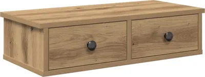 Produktbild von Wandregal mit Schubladen Artisan-Eiche 60x28x15cm Holzwerkstoff