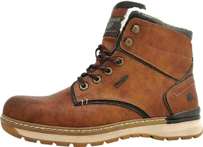 Image de Bottines marron à lacets, doublure chaude, pour hommes, style décontracté, marque Lerros