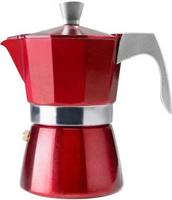 Produktbild von Ibili Evva, Mokka-Kanne, Rot, Aluminium, 2 Tassen, Silikon, 1 Stück(e)
