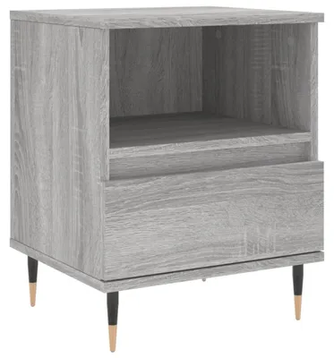 Obrázek produktu pro Noční stolek s jednou zásuvkou a dřevěným designem