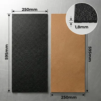 Produktbild von Sohlengummi Speck 1,8 mm schwarz – rutschfest, elastisch, 250x595 mm – für Schuhsohlen, Schutzeinsätze, Werkbänke