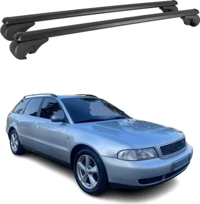 Produktbild von Dachträger Grundtäger für Audi A4 B5 Avant 1996-2001 75kg Alu Schwarz 2 tlg