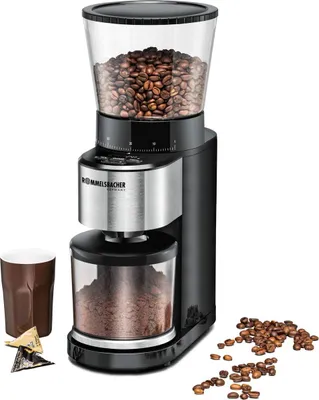 Productafbeelding van Koffiemolen EKM 500, met geïntegreerde weegschaal, conische maalwerken, maalgraad instelbaar in 39 stappen, bonenreservoir van 400 gram, gemalen koffie reservoir van 200 gram, houder voor filterdrager