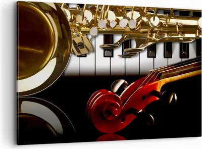 Produktbild von Bild auf Leinwand - Leinwandbild - Klaviertasten Musik Instrumente - 100x70cm - Wand Bild - Wanddeko - Leinwanddruck - Bilder - Kunstdruck - Leinwand bilder - Wandkunst - AA100x70-2679
