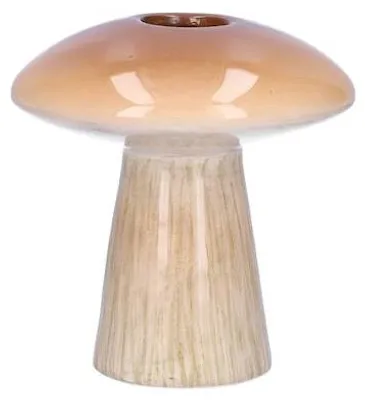 Produktbild von Dekovase Pilz Russle1 H. 9,5cm D. 9cm creme braun Keramik Duif
