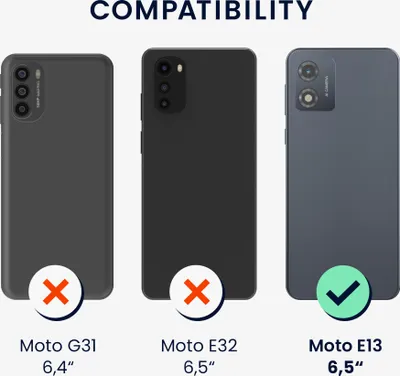Produktbild von kwmobile Hülle kompatibel mit Motorola Moto E13 Hülle - weiches TPU Silikon Case - Cover geeignet für kabelloses Laden - Karibikblau