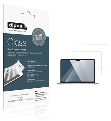 Immagine prodotto di 2x Pellicola Protettiva per Apple MacBook Air M2 13 Pollici 2022 Protezione Vetro Flessibile 9H dipos