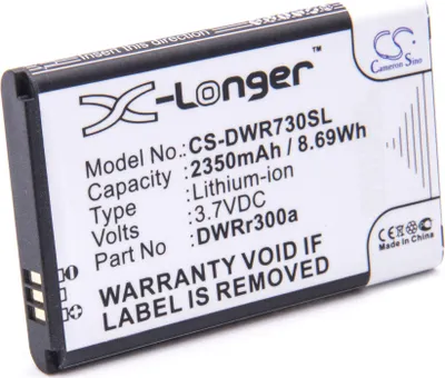 Produktbild von vhbw Akku Ersatz für D-Link DWR300a, 6BT-R300A-291, 6BT-R600B-2902, DWRr600b, DWRR300a für Router Modem Hotspots (2350 mAh, 3,7 V, Li-Ion)