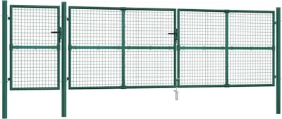 Zdjęcie produktu dla vidaXL Siatkowa brama ogrodowa zielona 500x175 cm Stal ocynkowana