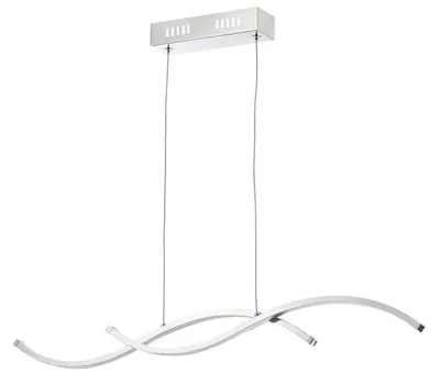 Image de Suspension LED Casa Padrino, finition argentée, 70 x H. 6,8 cm - Lampe de plafond design moderne
