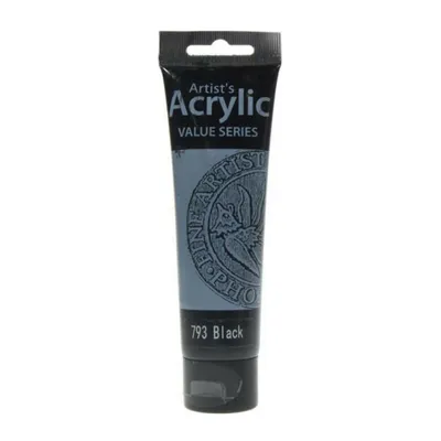 Produktbild von Phoenix Acrylfarbe, 125 ml, Lampenschwarz