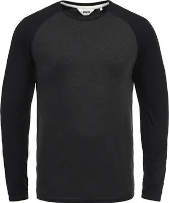 Produktbild von Solid SDBastien Herren Longsleeve Langarmshirt Shirt mit Rundhalsausschnitt Baumwollmischung Regular fit