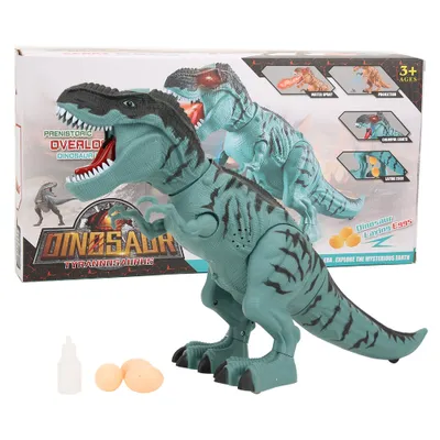 Obrázek produktu pro Elektrické dinosauří figurky Inteligentní hudba Světlo Chůze Spray Zvířata Model Dětská novinka Dárková hračka Modrá