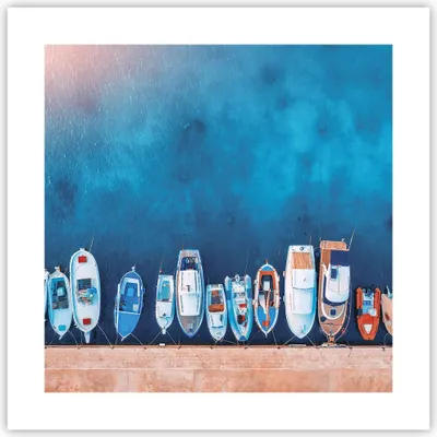 Produktbild von Poster - Poster ohne Rahmen - Hafen Hafen £ódŸ - 40x40 cm - Wand Bild - Wanddeko - Wandbilder - Kunstposter - Wandposter - Bilder - Kunstdruck - Wanddekoration - Wandbild - P2XAC40x40-5081