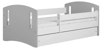 Produktbild von raumhirsch KINDERBETT CLASSIC II mit Schublade und Matratze Grau 90/65/144