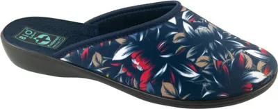 Produktbild von Damenhausschuhe ADANEX DIANA 24304 dunkel blau mit rot