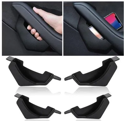 Obrázek produktu pro Auto Organizer, 4dílná sada na dveřní kliky, černá