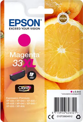 Image de Epson 33XL - 8.9 ml - XL - Magenta - Original - Emballage blister