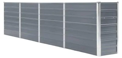 Produktbild von Hochbeet 320x40x77 cm aus verzinktem Stahl, grau