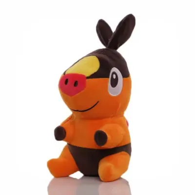 A plush toy of a Pokémon character sitting against a white background.